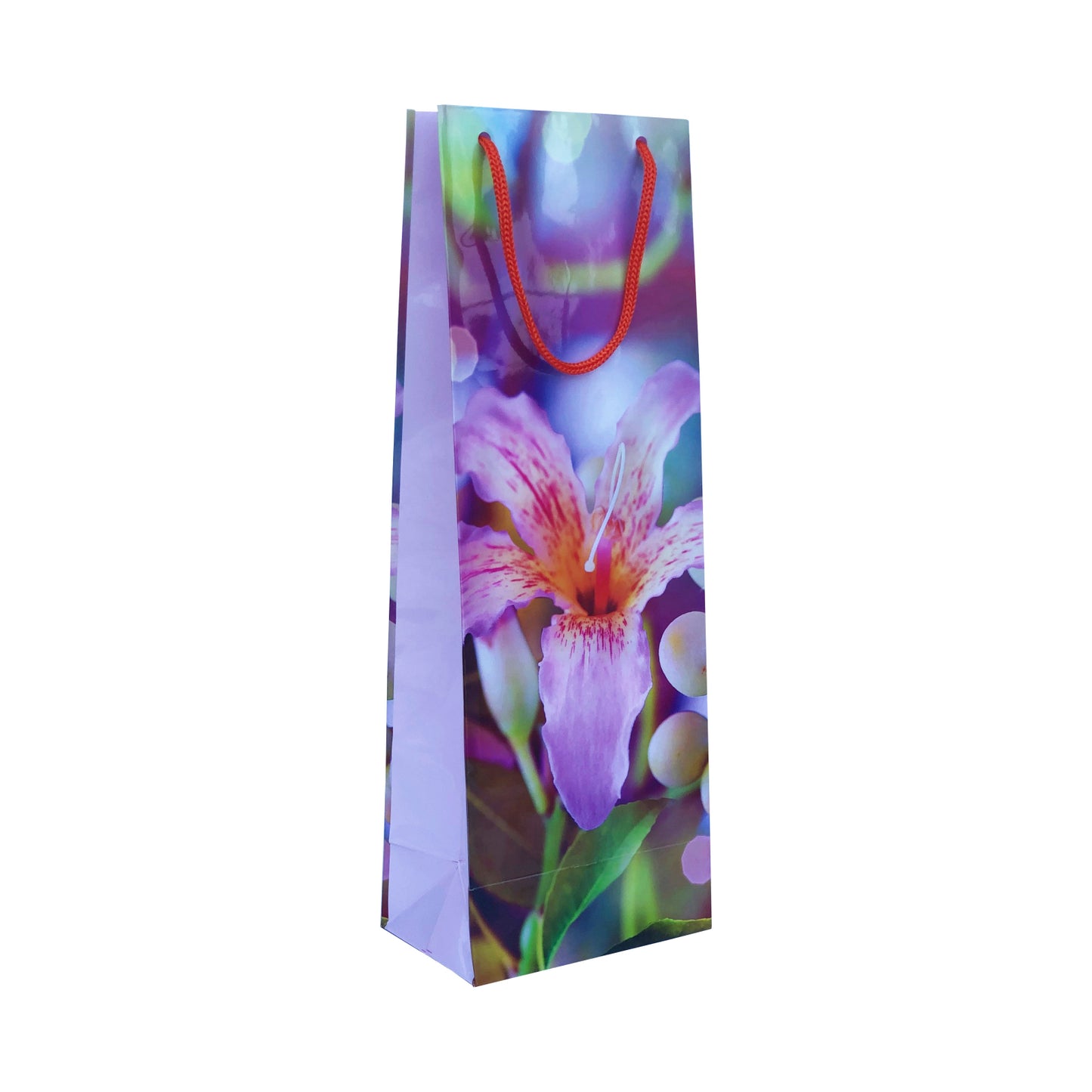 Punga cadou de hartie pentru sticla cu model vara - Floare