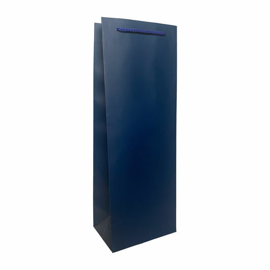 Punga de cadou din hartie pentru sticla bleumarin