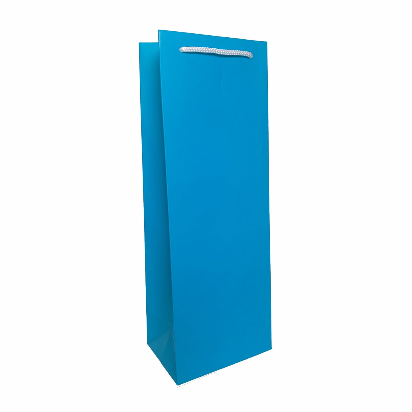 Punga de cadou din hartie pentru sticla cyan