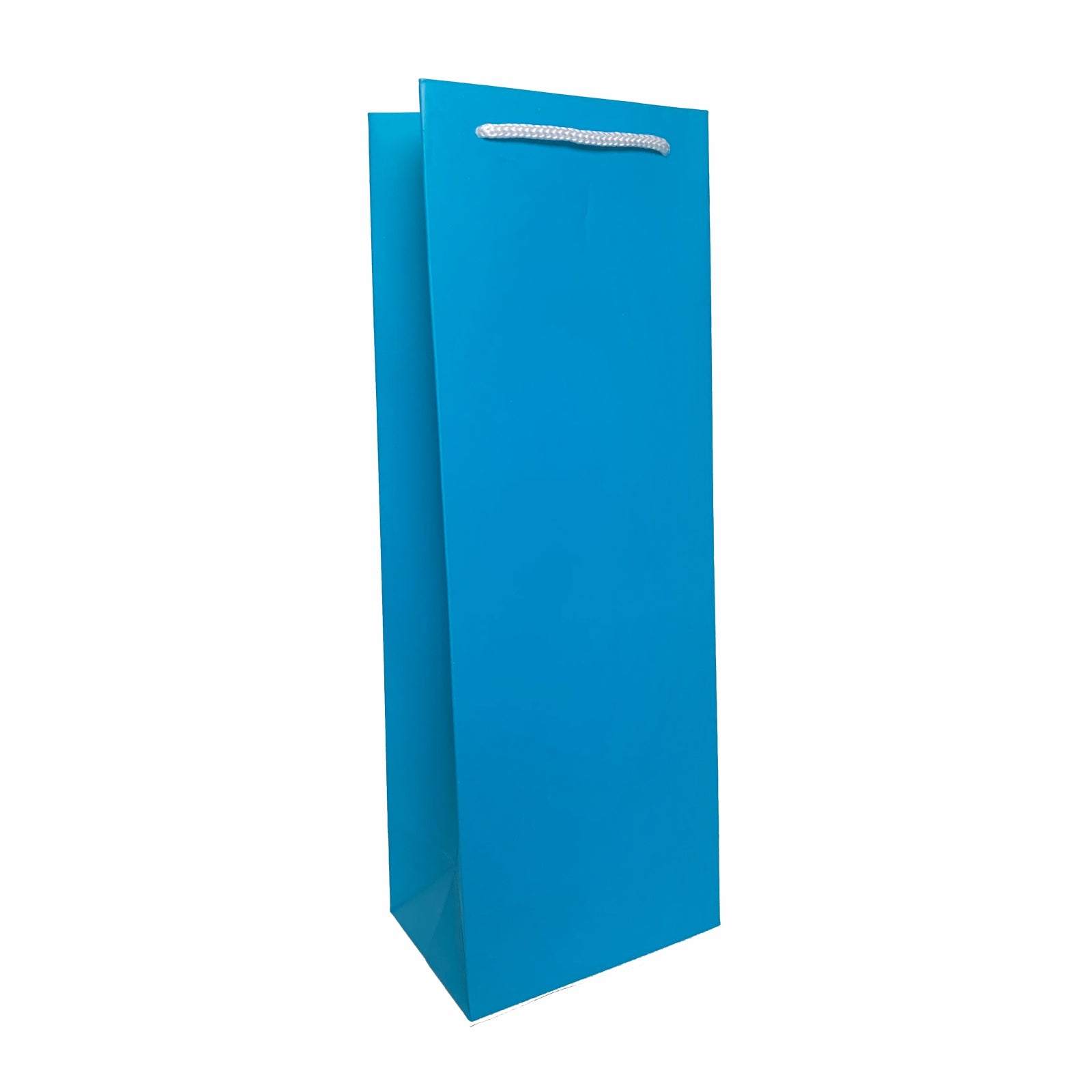 Punga de cadou din hartie pentru sticla cyan