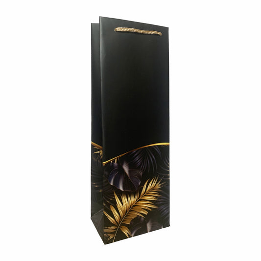 Punga de cadou pentru sticla model elegant negru