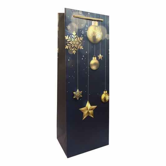 Punga de cadou pentru sticla model elegant Craciun