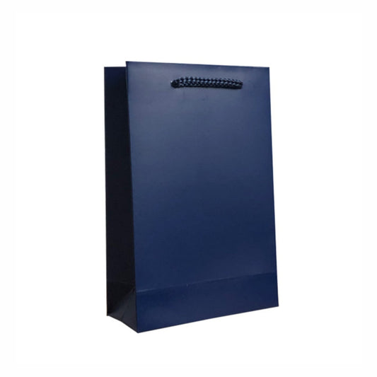 Punga cadou de hartie uni mica bleumarin